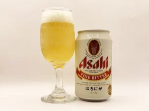 アサヒほろにがをグラスに注いだ後