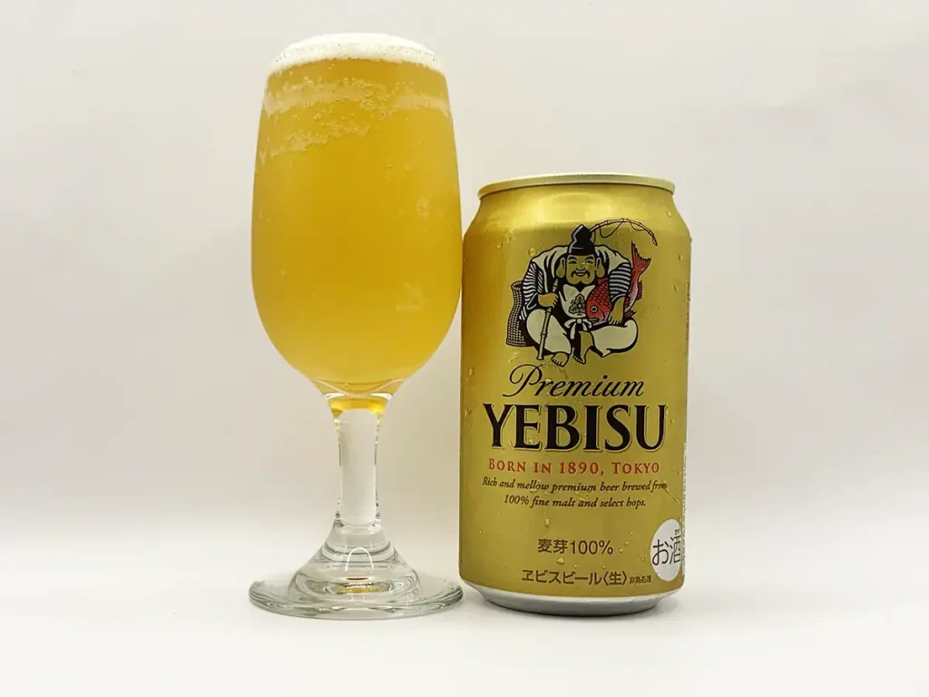 【ヱビスビール】をグラスに注いだ後
